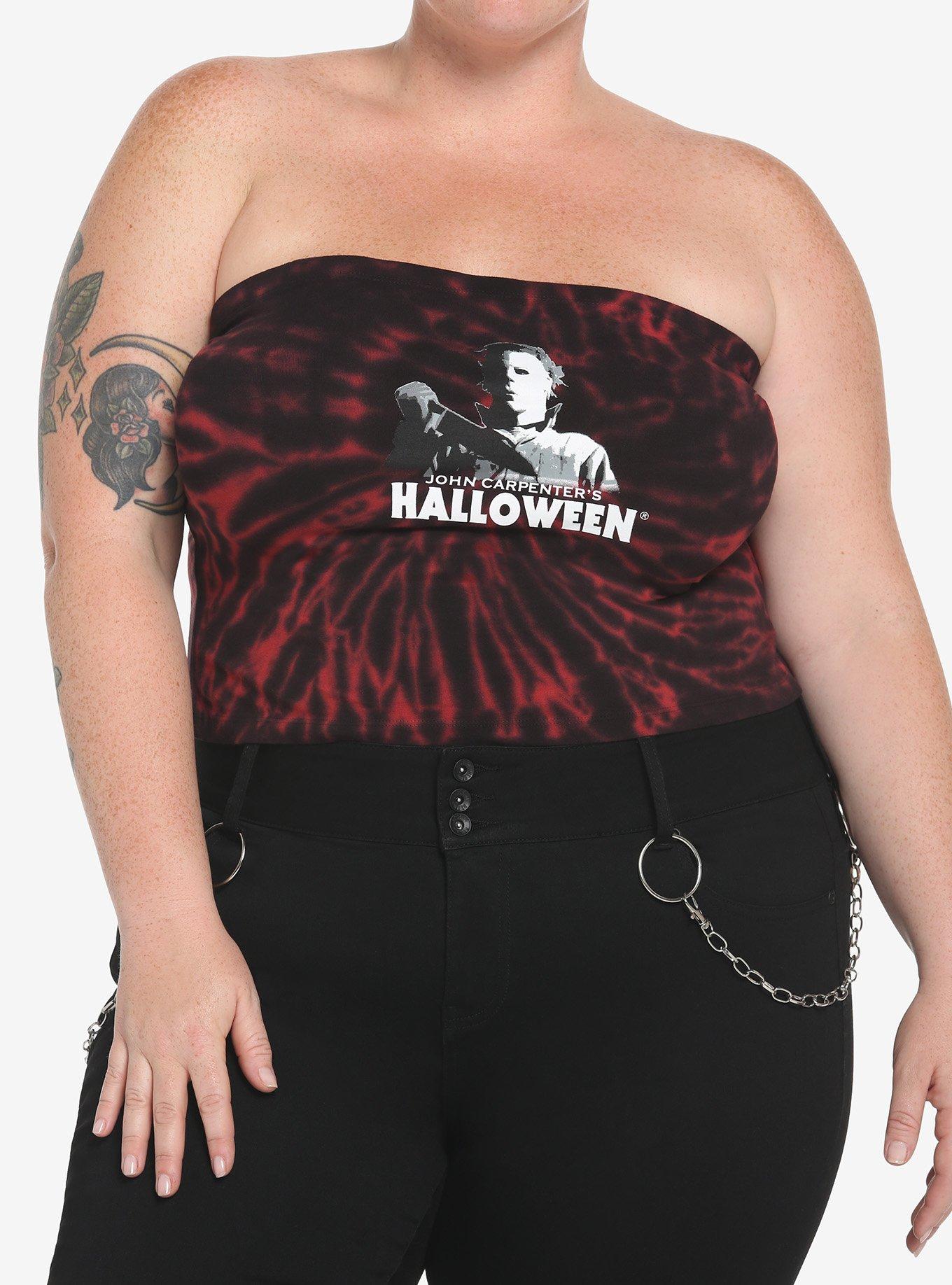 Halloween Red Washed Girls Tube Top Plus Size, MULTI, hi-res
