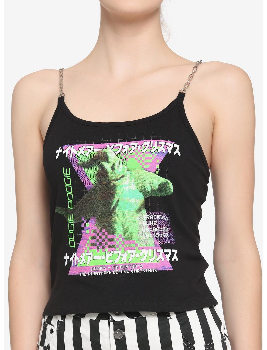 The Nightmare Before Christmas Oogie Boogie Chain Girls Crop Cami, MULTI, hi-res