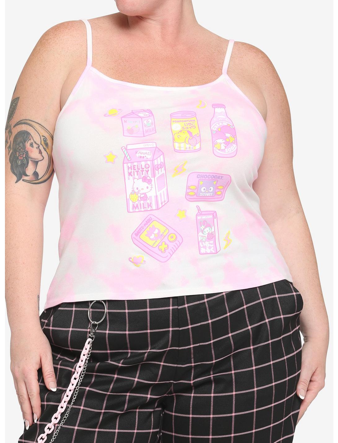 Hello Kitty Snacks Girls Crop Cami Plus Size, MULTI, hi-res