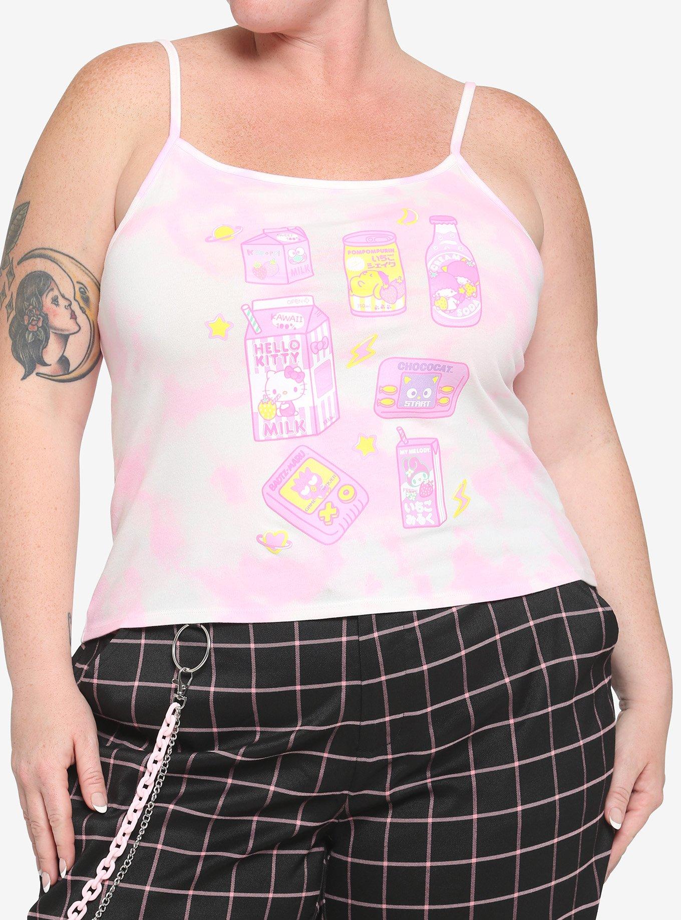 Hello Kitty Snacks Girls Crop Cami Plus Size, MULTI, hi-res