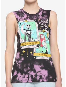 The Nightmare Before Christmas Jack & Sally Tarot Cards Tie-Dye Girls Muscle Top, , hi-res