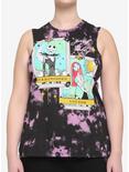 The Nightmare Before Christmas Jack & Sally Tarot Cards Tie-Dye Girls Muscle Top Plus Size, MULTI, hi-res