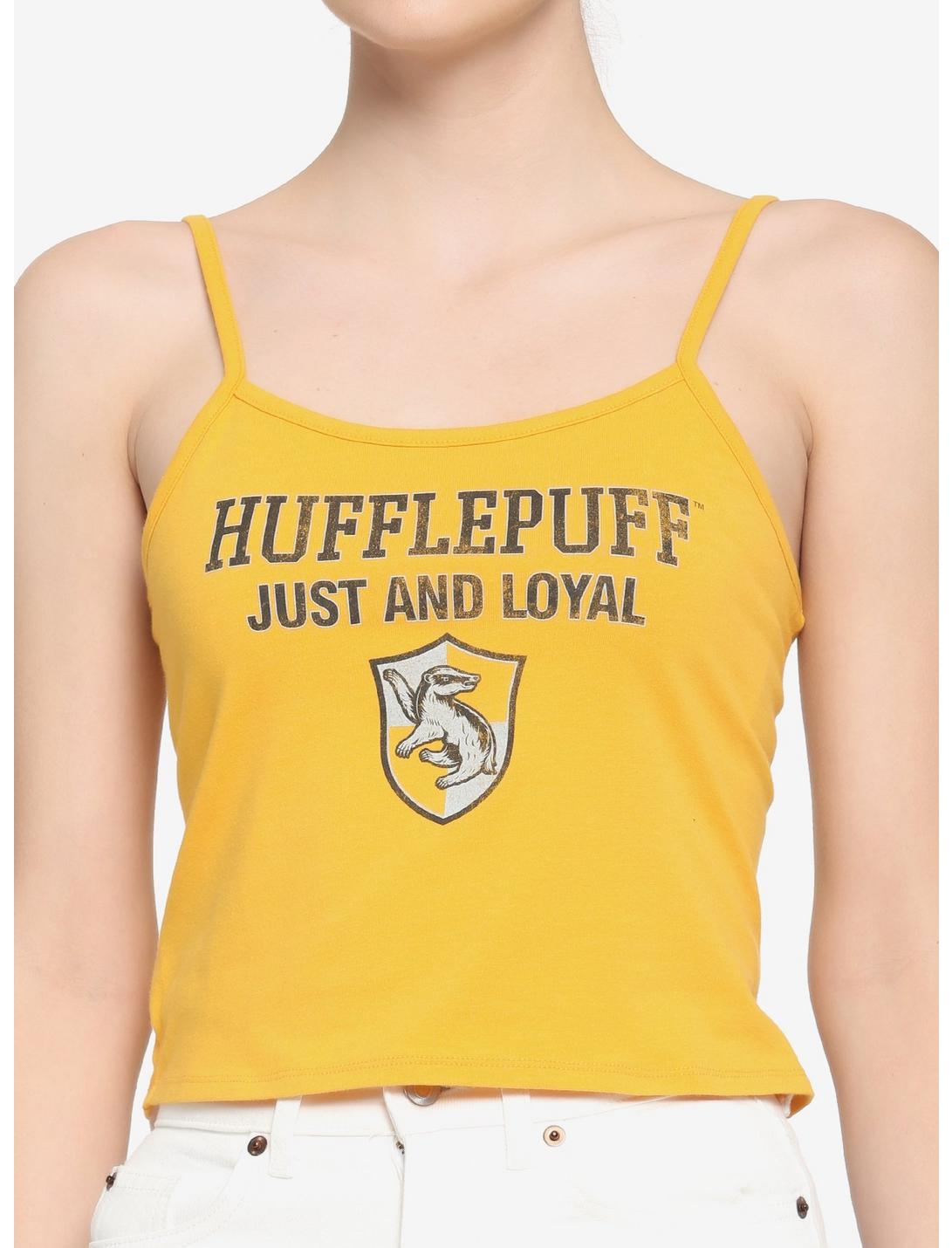 Harry Potter Hufflepuff Girls Strappy Crop Tank Top, MULTI, hi-res