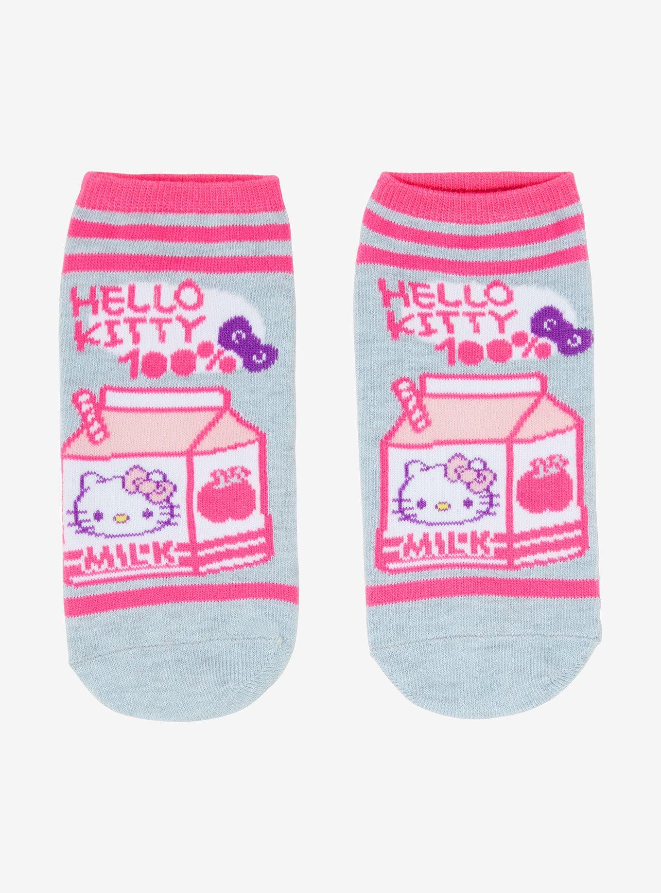 Hello Kitty Milk Carton No-Show Socks, , hi-res