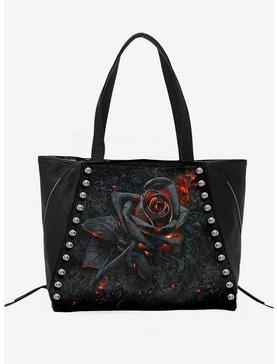 Burnt Rose Studded Tote Bag, , hi-res