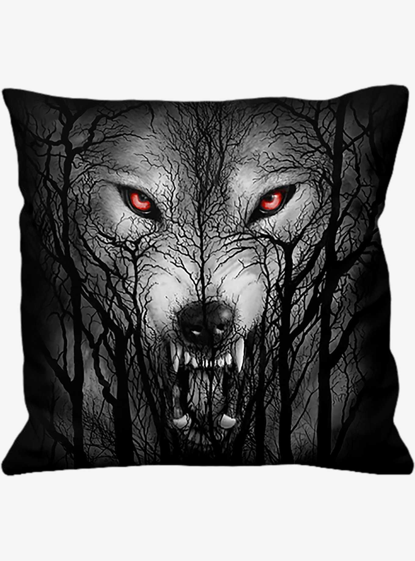 Forest Wolf Square Cushion, , hi-res