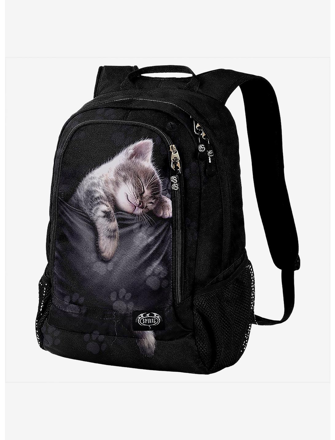 Pocket Kitten Laptop Backpack, , hi-res