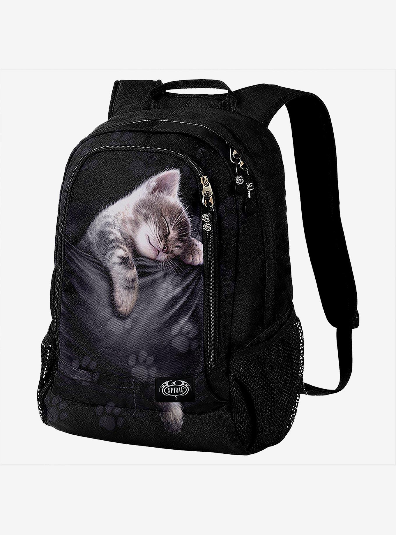 Pocket Kitten Laptop Backpack, , hi-res