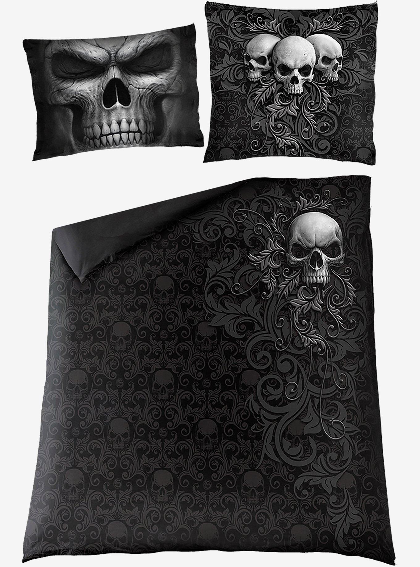 Skull Scroll Double Duvet Bedding Set, , hi-res