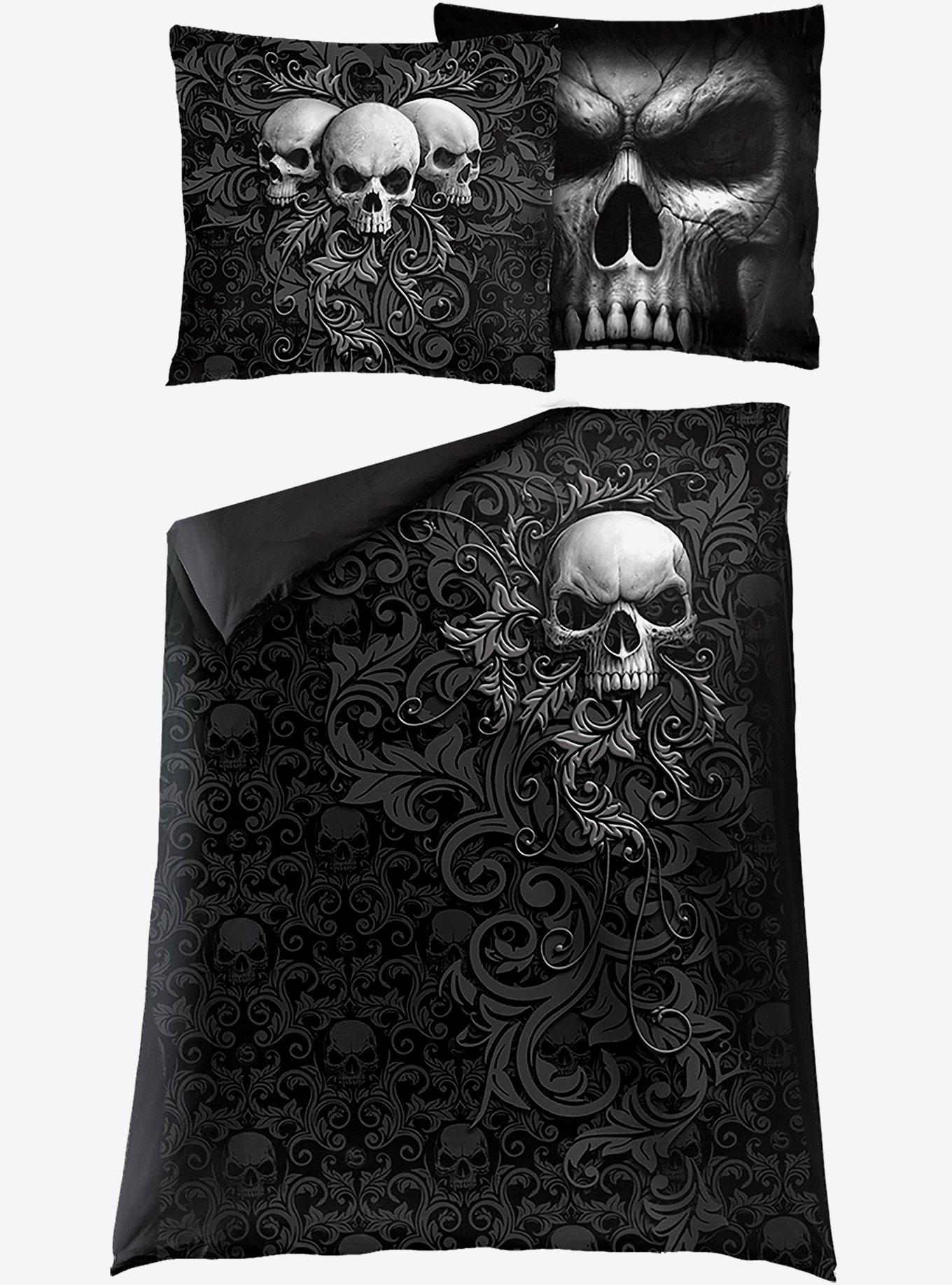 Skull Scroll Single Duvet Bedding Set, , hi-res