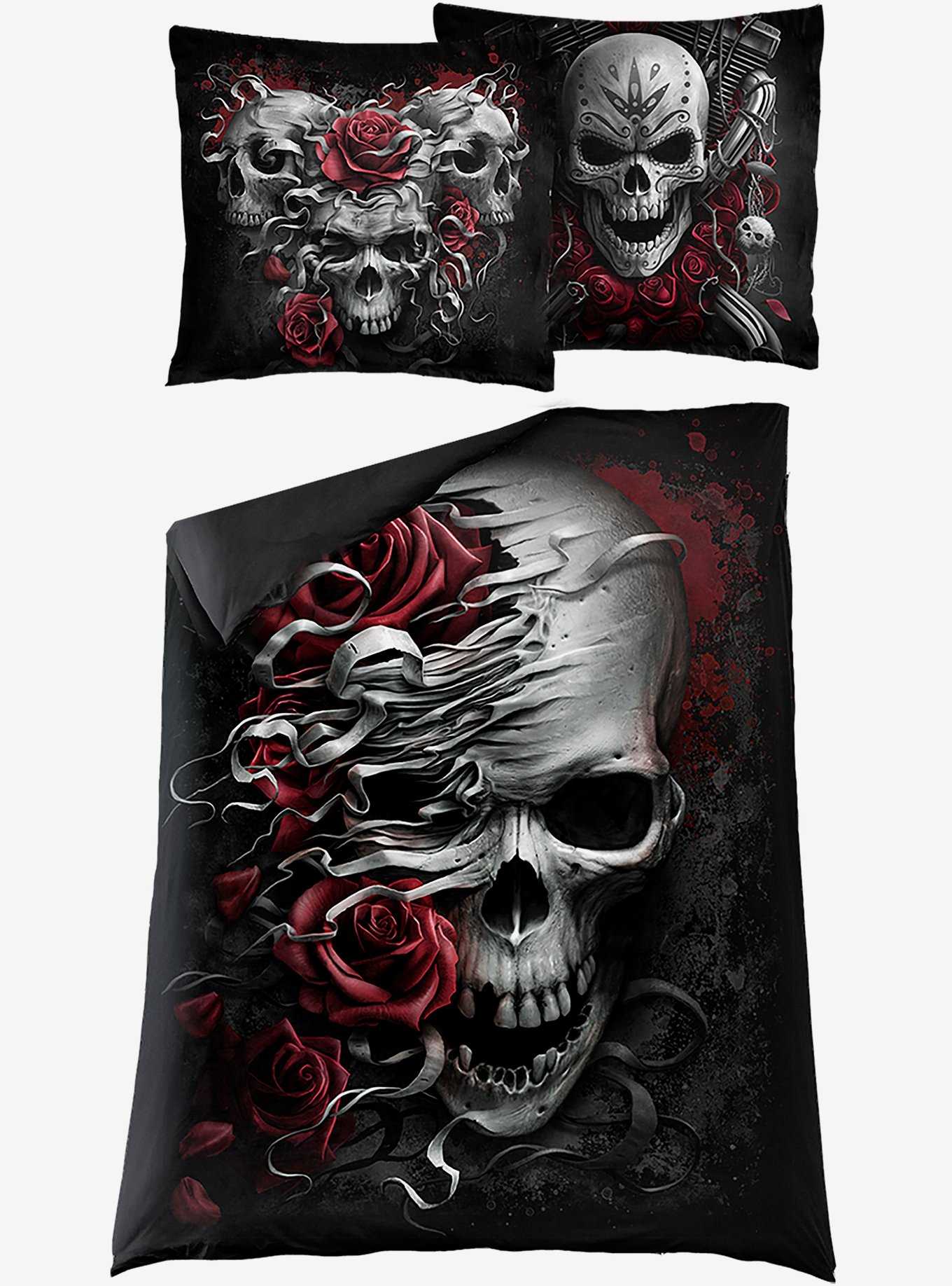 Skulls N' Roses Single Duvet Bedding Set, , hi-res