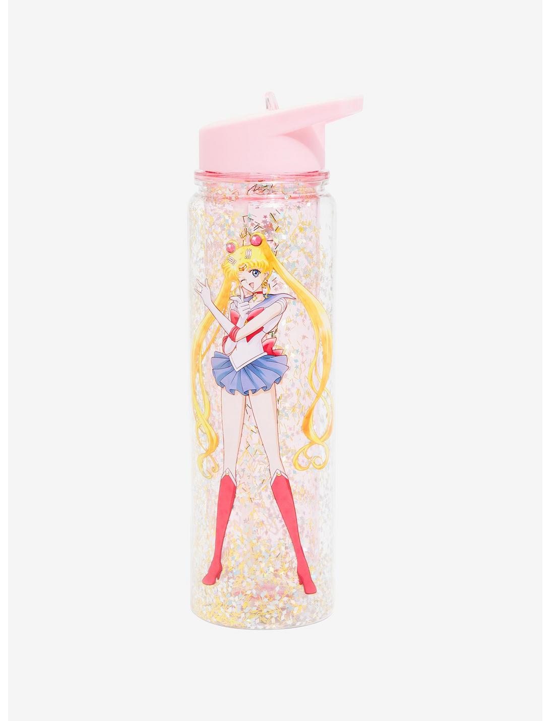 Sailor Moon Crystal Sailor Moon Character Portrait Glitter Water Bottle, , hi-res