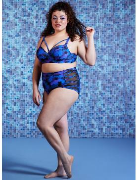 Galaxy High-Waisted Swim Bottoms Plus Size, , hi-res