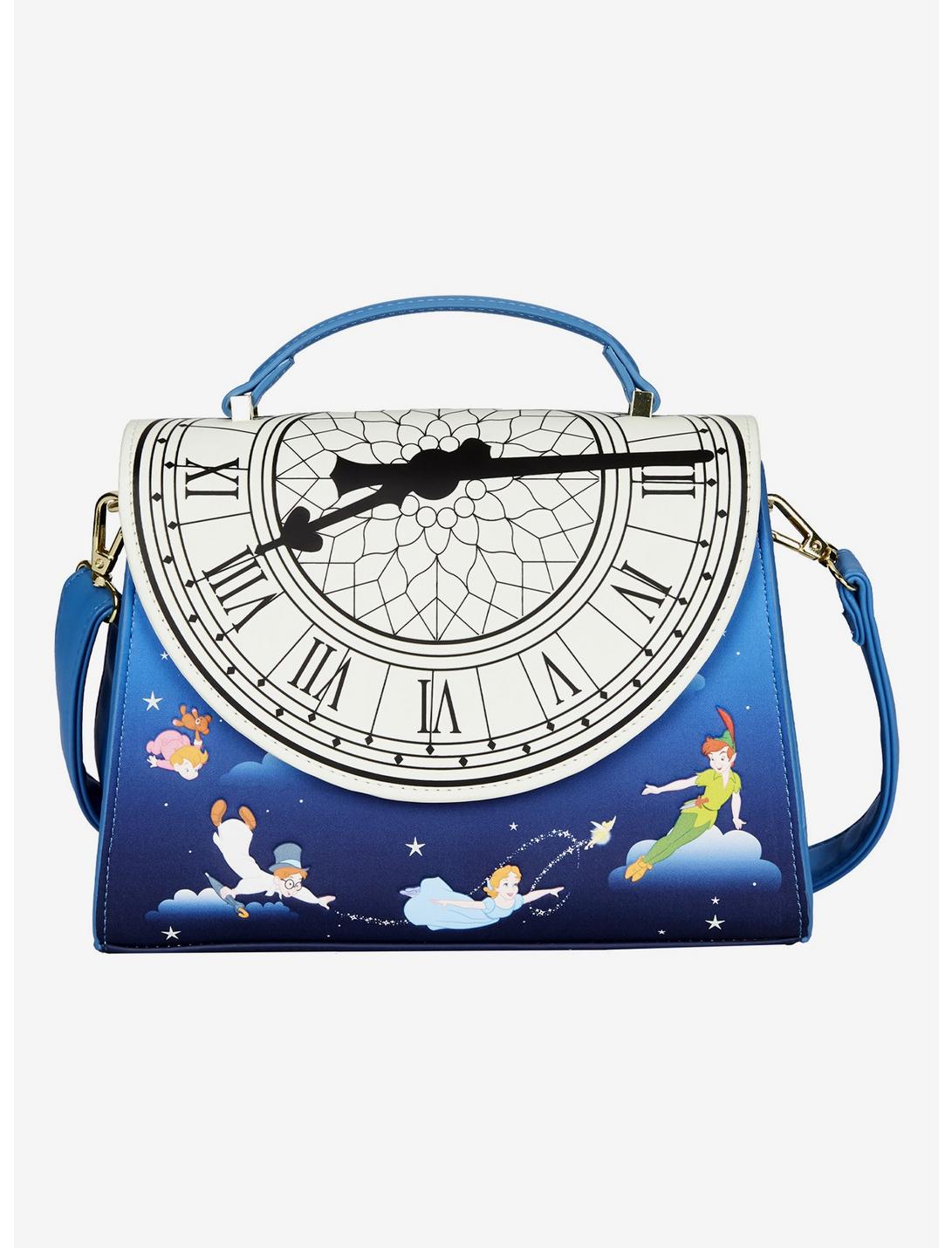 Loungefly Disney Peter Pan Clock Glow-In-The-Dark Crossbody Bag, , hi-res