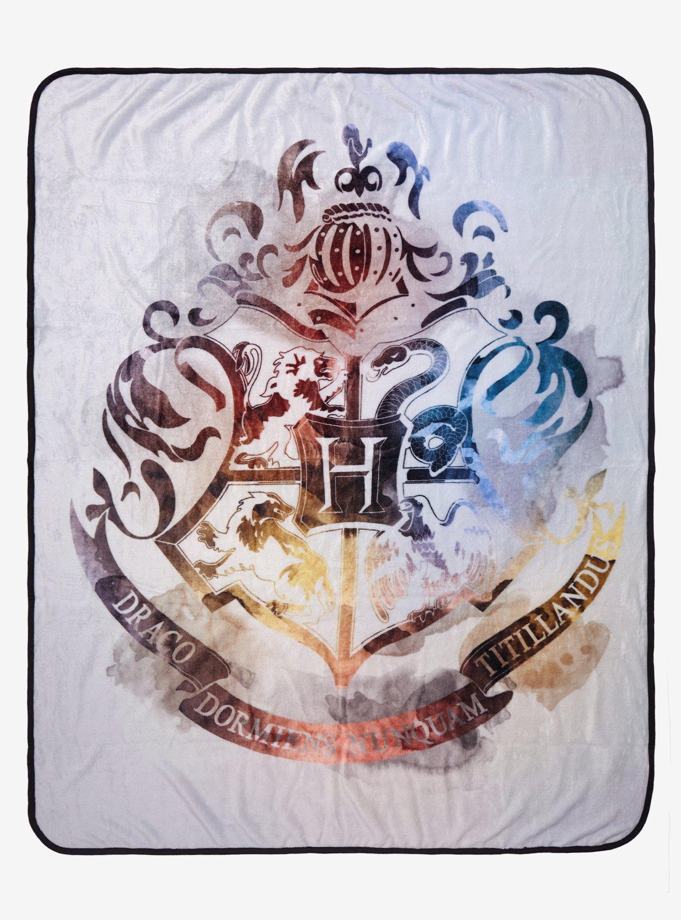 Harry Potter Watercolor Crest Throw Blanket, , hi-res