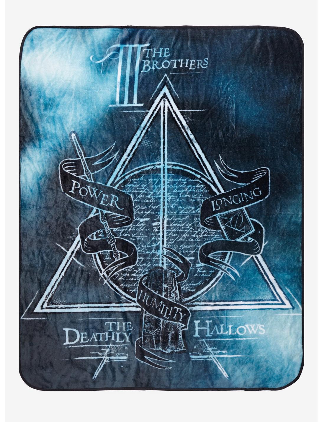 Harry Potter The Deathly Hallows Icons Throw Blanket, , hi-res