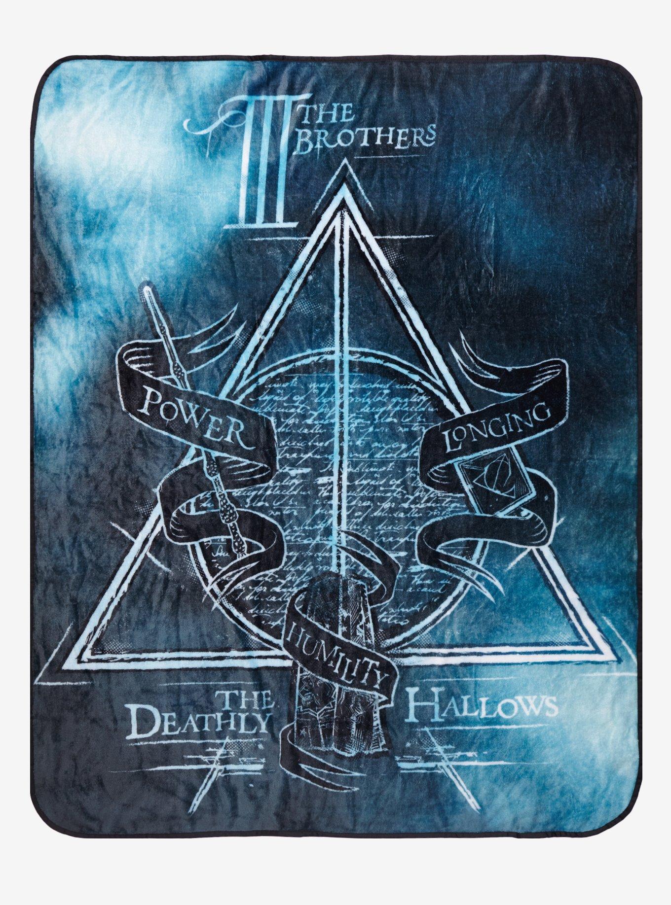 Harry Potter The Deathly Hallows Icons Throw Blanket, , hi-res