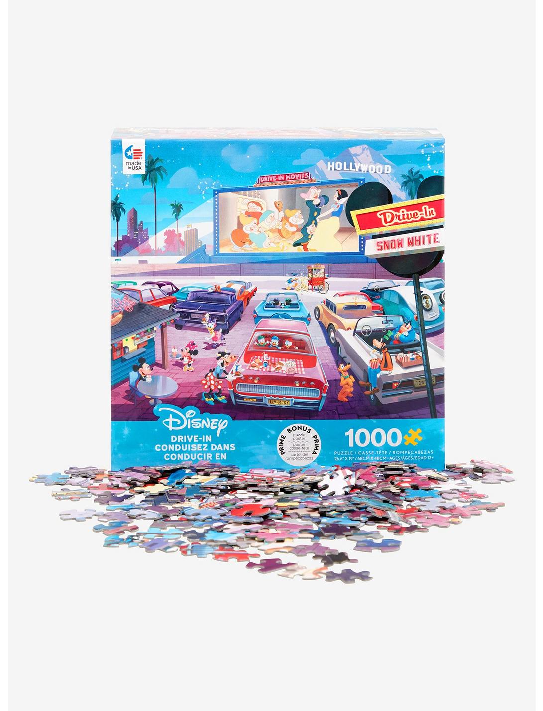 Disney Characters Drive-In 1000-Piece Puzzle, , hi-res