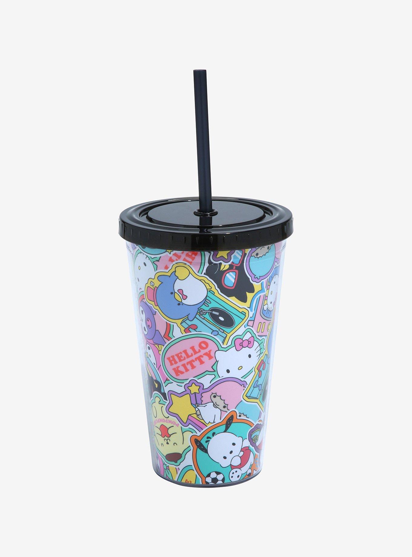 Hello Kitty And Friends Sticker Collage Acrylic Travel Cup, , hi-res