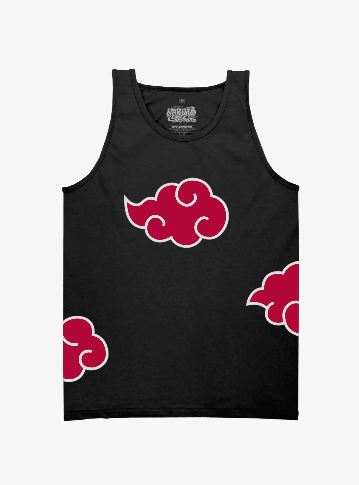 Naruto Shippuden Akatsuki Clouds Tank Top, BLACK, hi-res