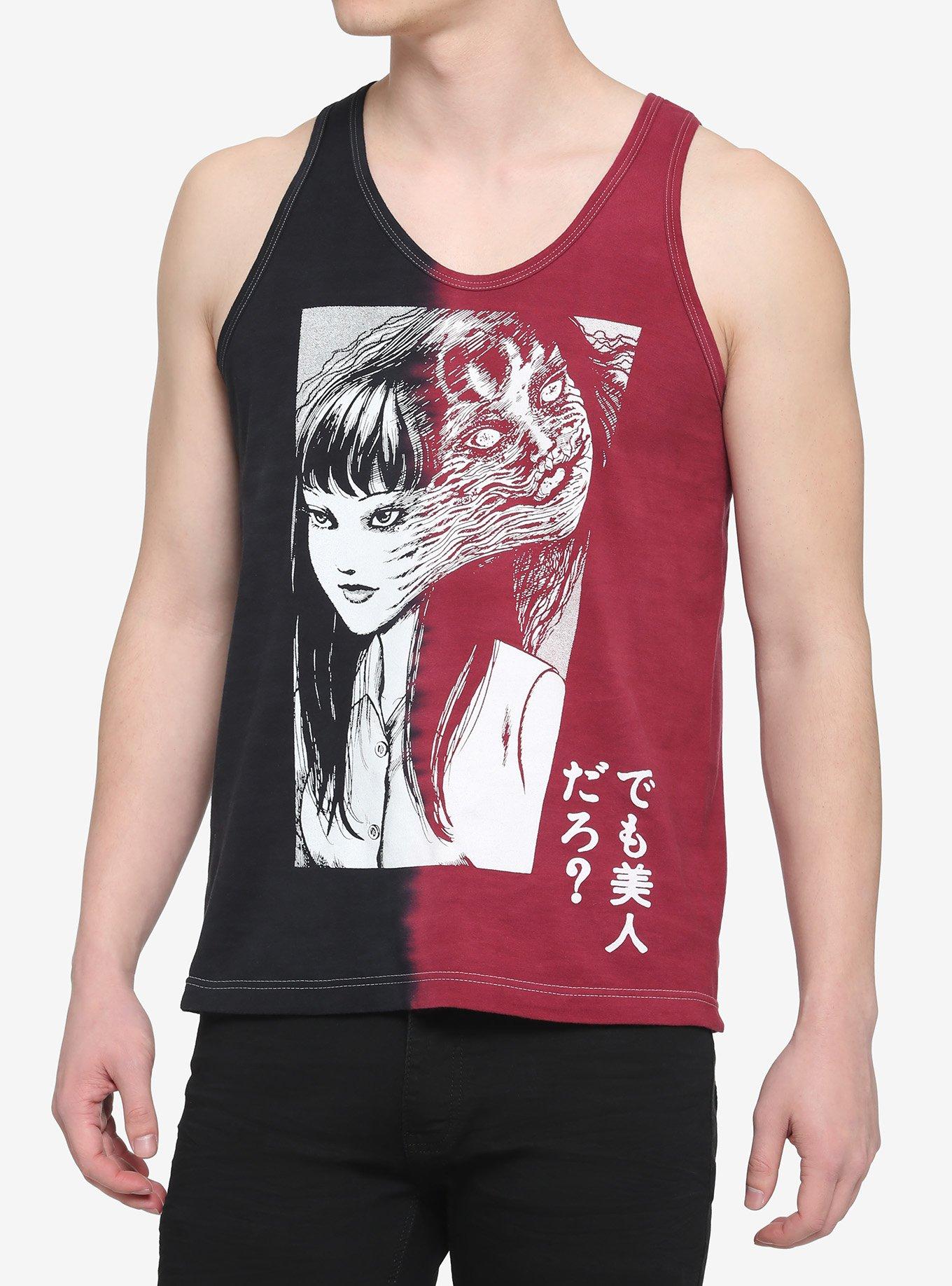 Junji Ito Tomie Split Tank Top, BLACK, hi-res