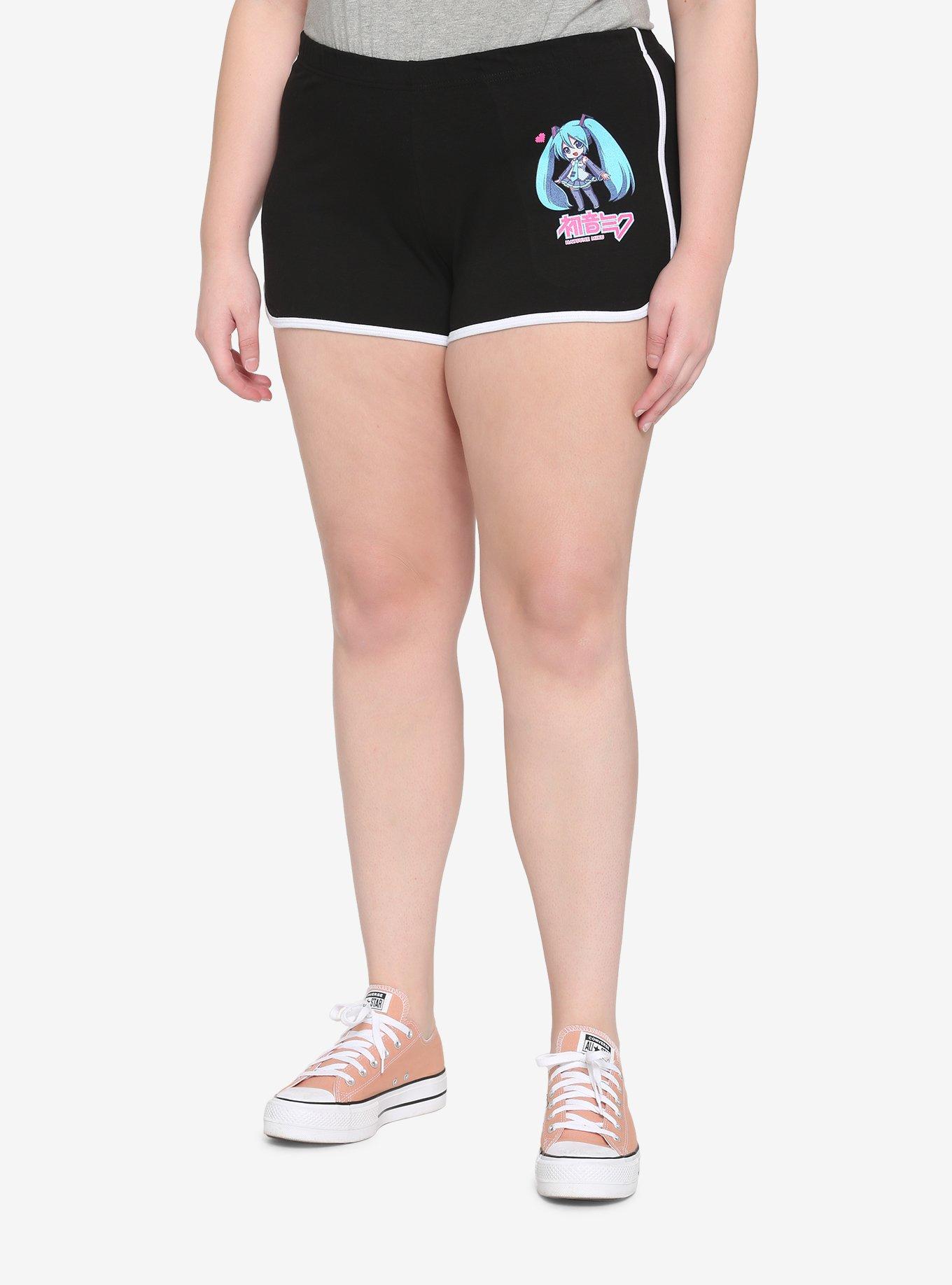 Hatsune Miku Chibi Girls Soft Shorts Plus Size, MULTI, hi-res