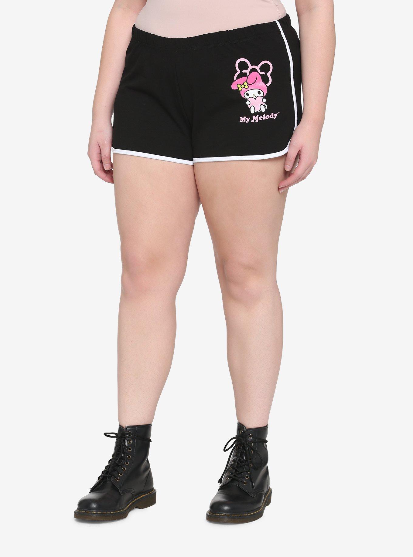 My Melody Heart Soft Shorts Plus Size, MULTI, hi-res