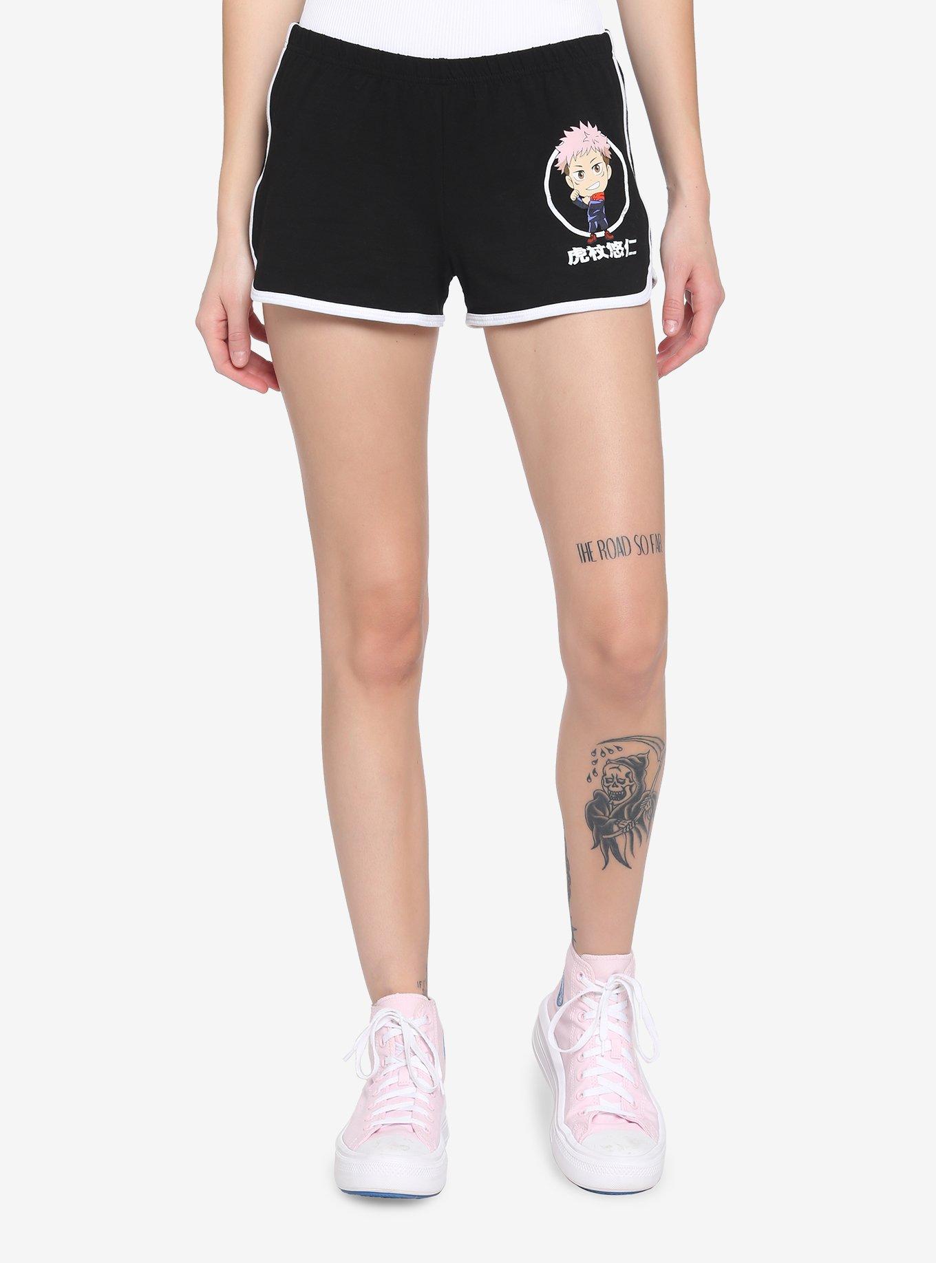 Jujutsu Kaisen Chibi Yuji Itadori Girls Soft Shorts, MULTI, hi-res