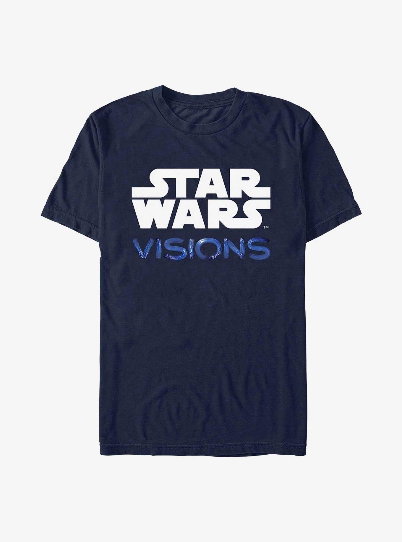 Star Wars: Visions Stacked Logo T-Shirt, NAVY, hi-res