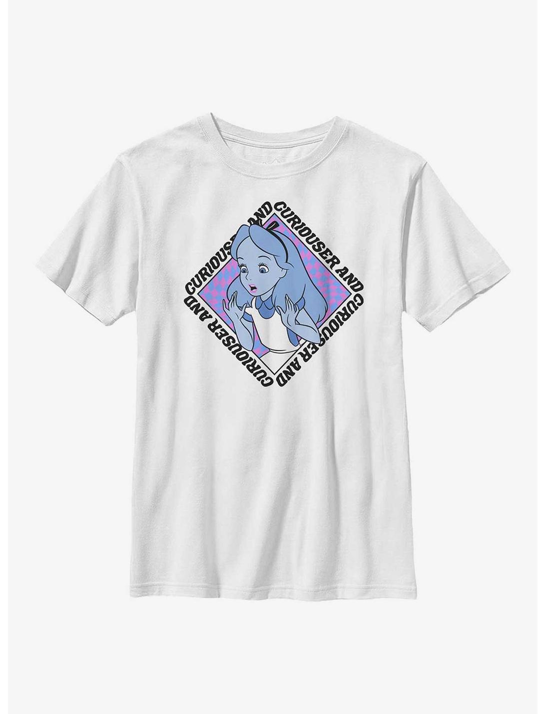 Disney Alice In Wonderland Alice Face Youth T-Shirt, WHITE, hi-res