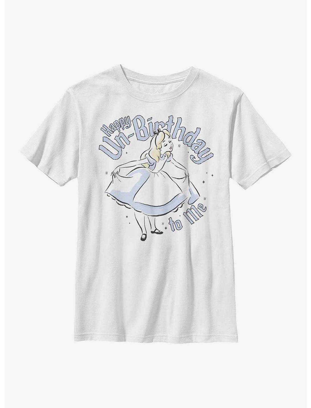 Disney Alice In Wonderland Alice Unbirthday Youth T-Shirt, WHITE, hi-res