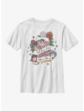 Disney Alice In Wonderland Cheshire Banner Tattoo Youth T-Shirt, , hi-res