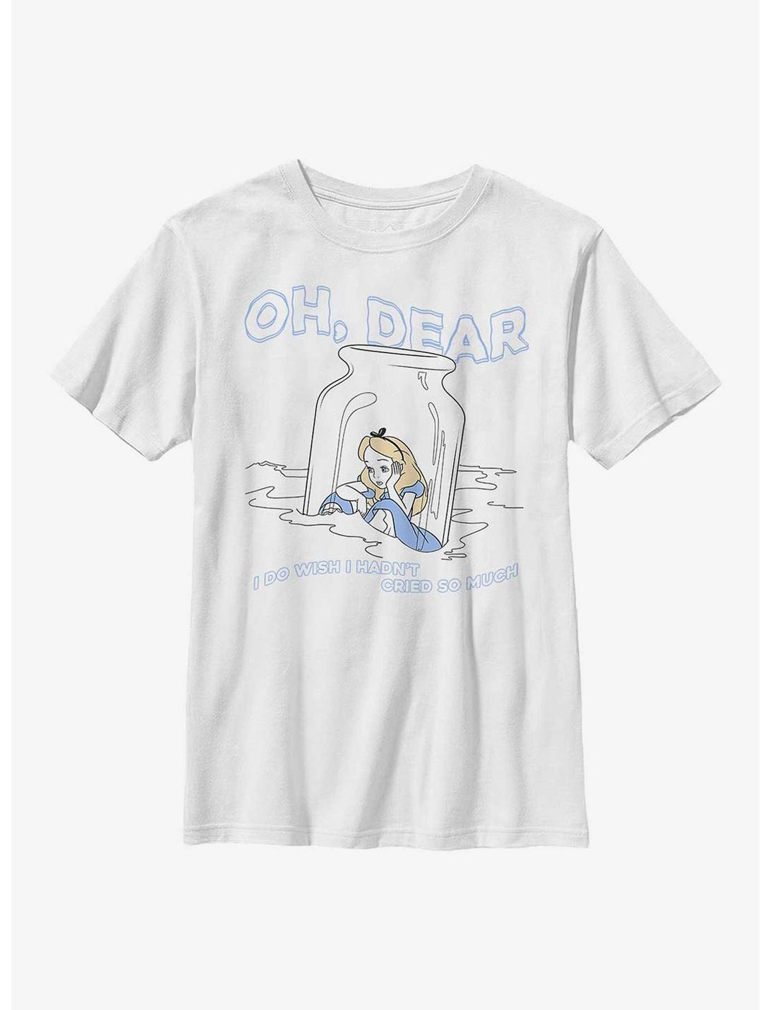 Disney Alice In Wonderland Dear Tears Youth T-Shirt, WHITE, hi-res