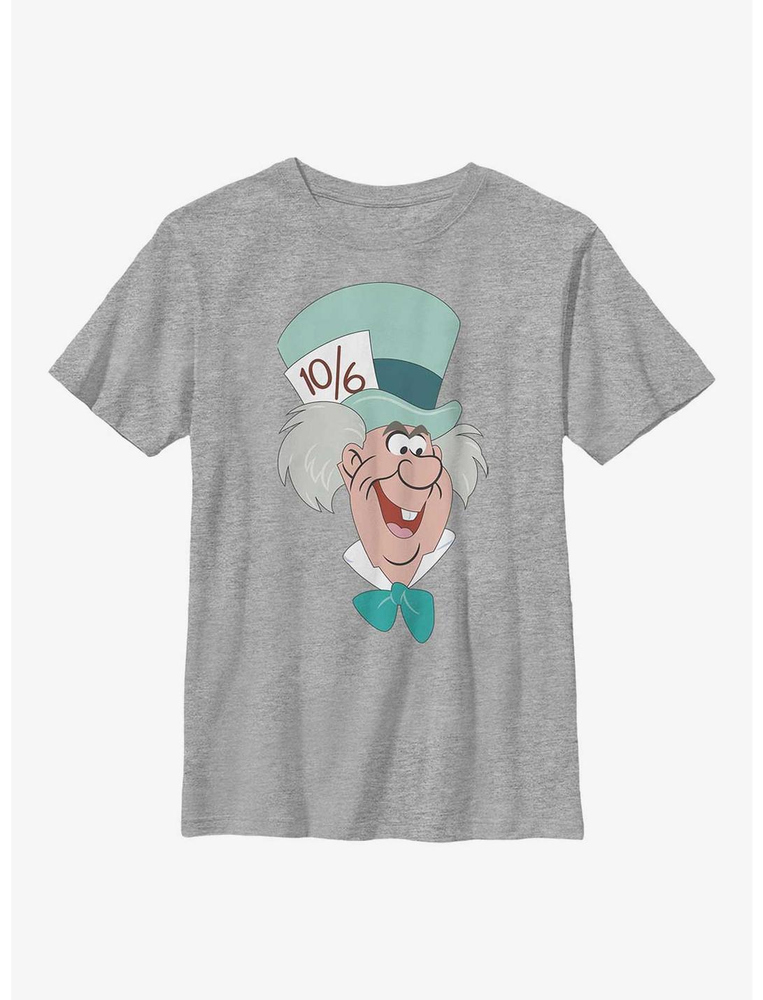 Disney Alice In Wonderland Mad Hatter Big Face Youth T-Shirt, ATH HTR, hi-res