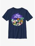 Disney Alice In Wonderland Tea Time Filled Youth T-Shirt, NAVY, hi-res