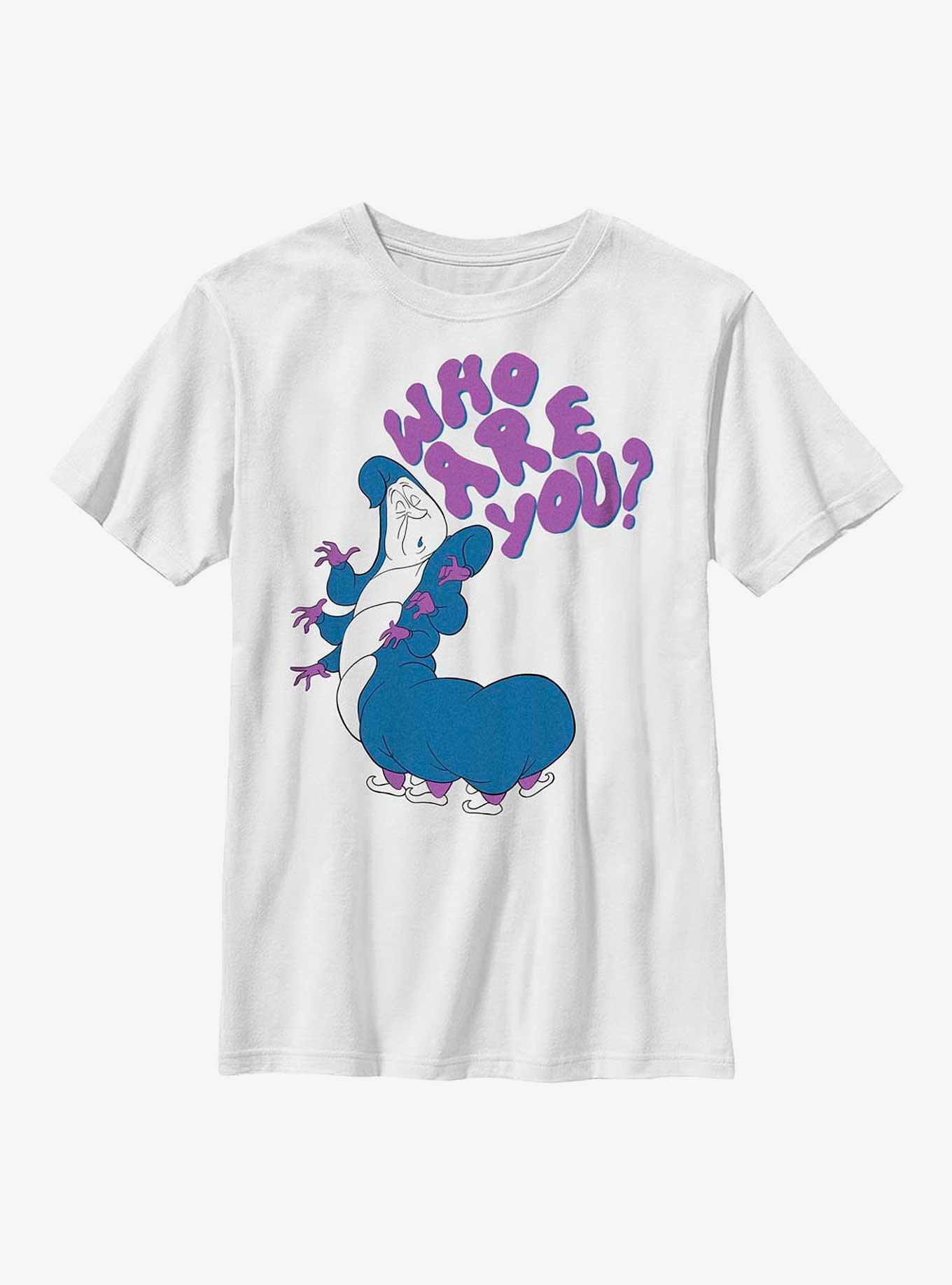 Disney Alice In Wonderland Who Are You Youth T-Shirt, WHITE, hi-res