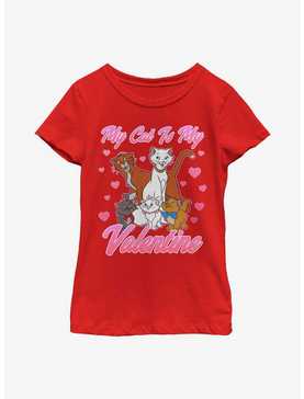 Disney The Aristocats Valentine Cat Youth Girls T-Shirt, , hi-res