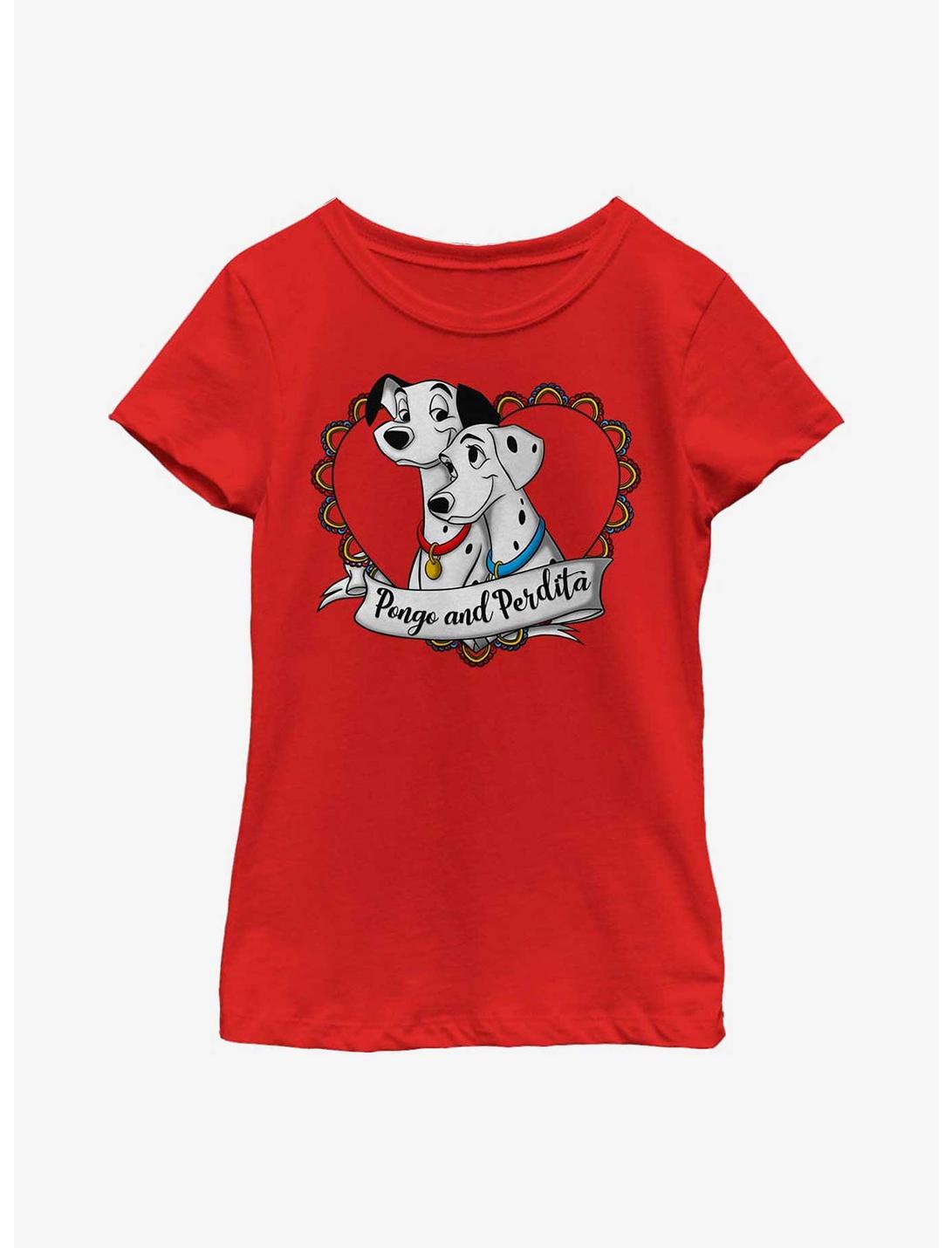 Disney 101 Dalmatians Pongo And Perdita Youth Girls T-Shirt, RED, hi-res
