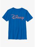 Disney Camo Disney Logo Youth T-Shirt, ROYAL, hi-res