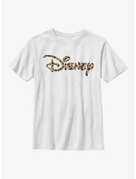 Disney Logo Leopard Fill Youth T-Shirt, , hi-res
