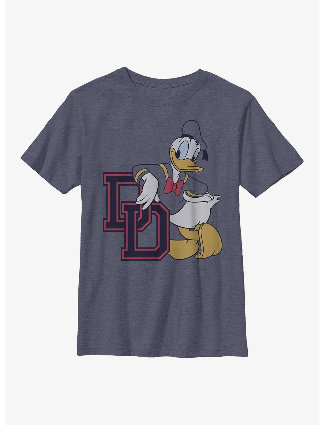 Disney Donald Duck Donald College Dd Youth T-Shirt, NAVY HTR, hi-res