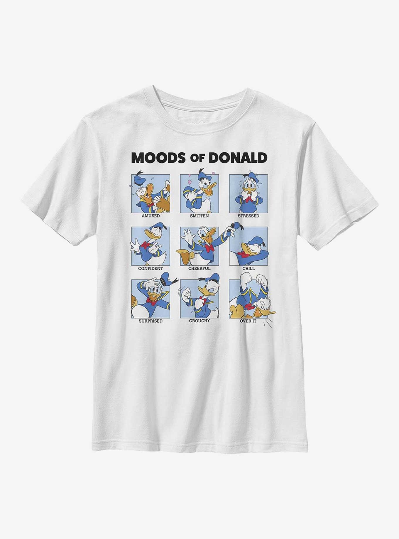 Disney Donald Duck Donald Moods Youth T-Shirt, WHITE, hi-res