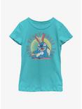 Disney Lilo And Stitch Some Bunny Loves You Youth Girls T-Shirt, TAHI BLUE, hi-res