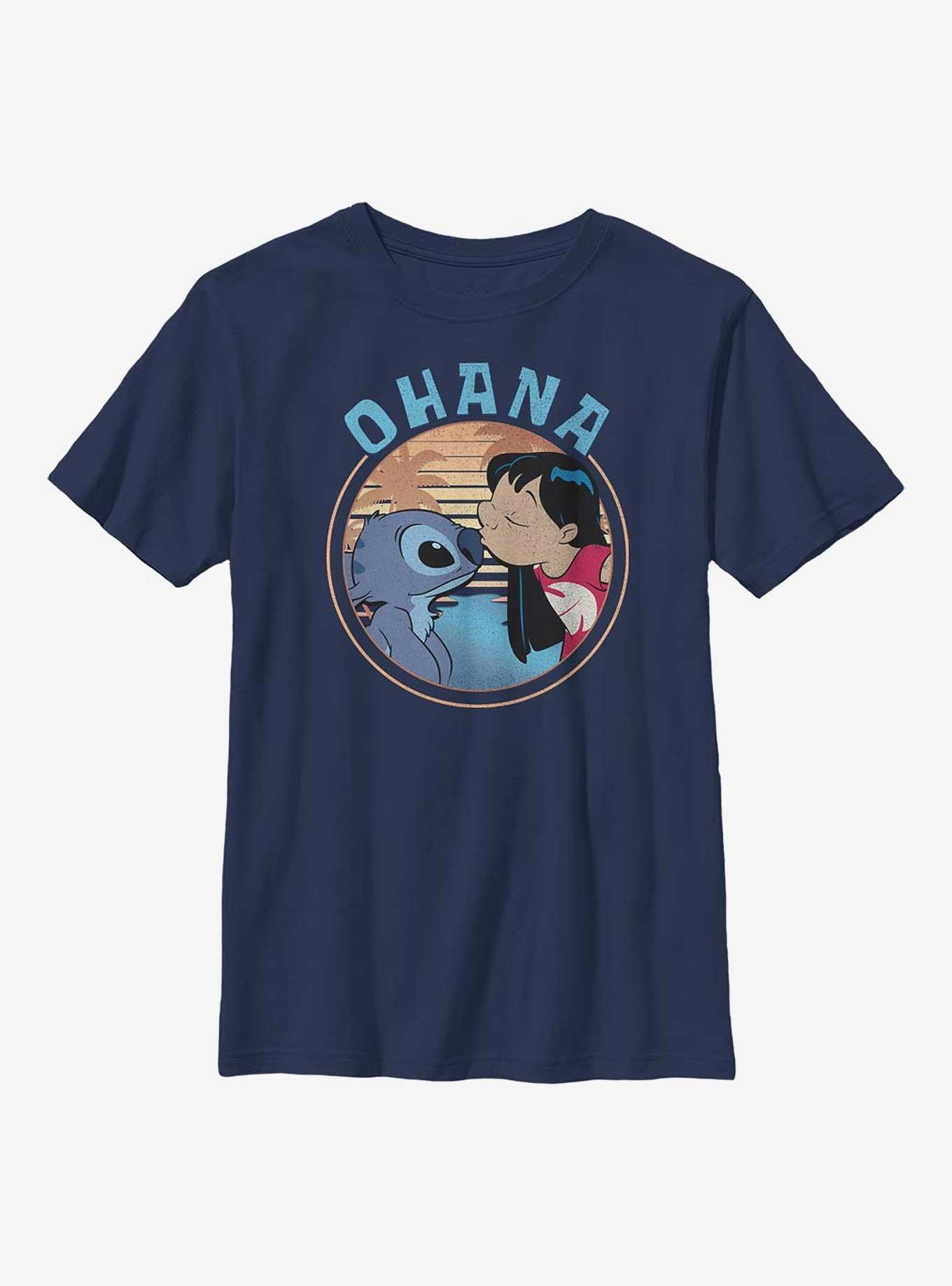 Disney Lilo And Stitch Ohana Youth T-Shirt, NAVY, hi-res