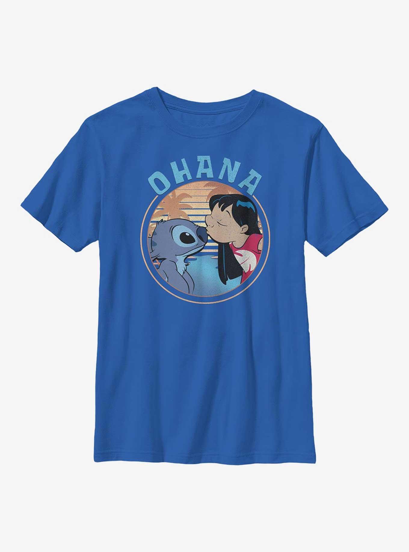 Disney Lilo And Stitch Ohana Youth T-Shirt, ROYAL, hi-res