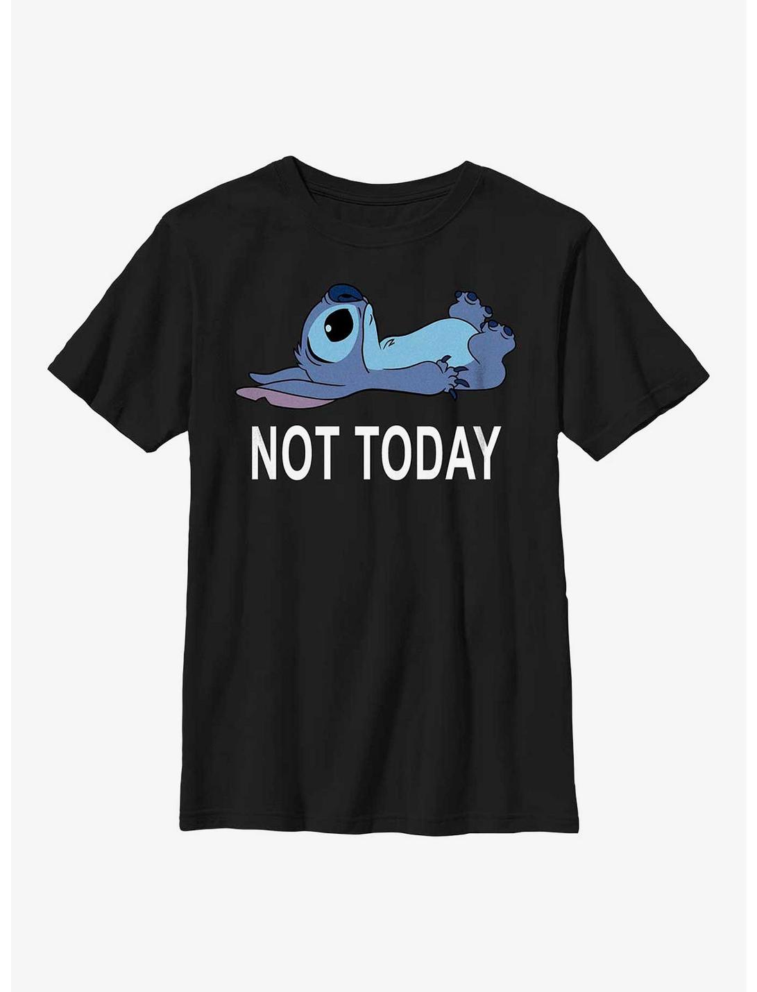 Disney Lilo And Stitch Not Today Youth T-Shirt, BLACK, hi-res