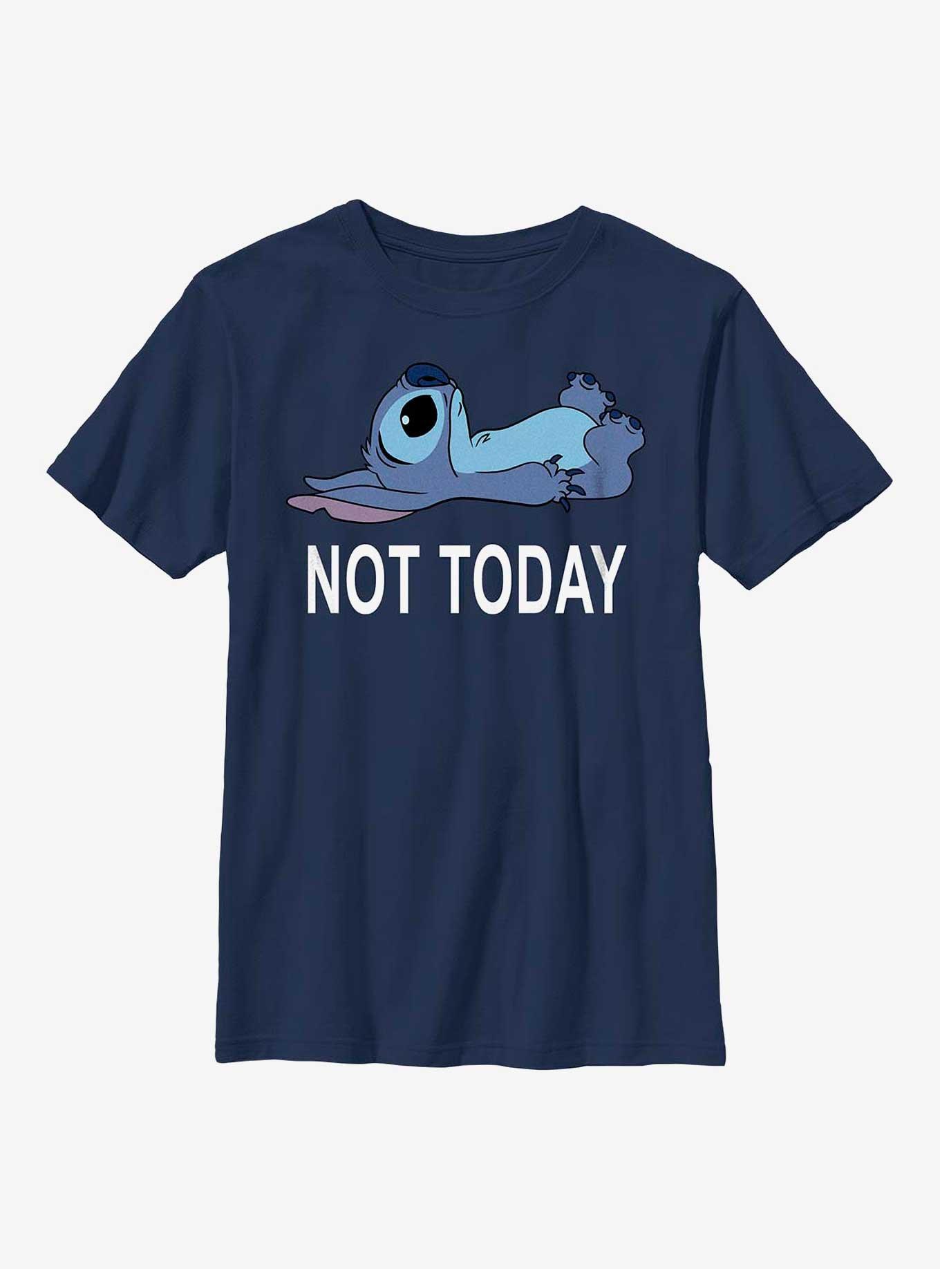 Disney Lilo And Stitch Not Today Youth T-Shirt, NAVY, hi-res
