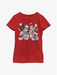 Disney Mickey Mouse 80s Minnie Mickey Youth Girls T-Shirt, RED, hi-res
