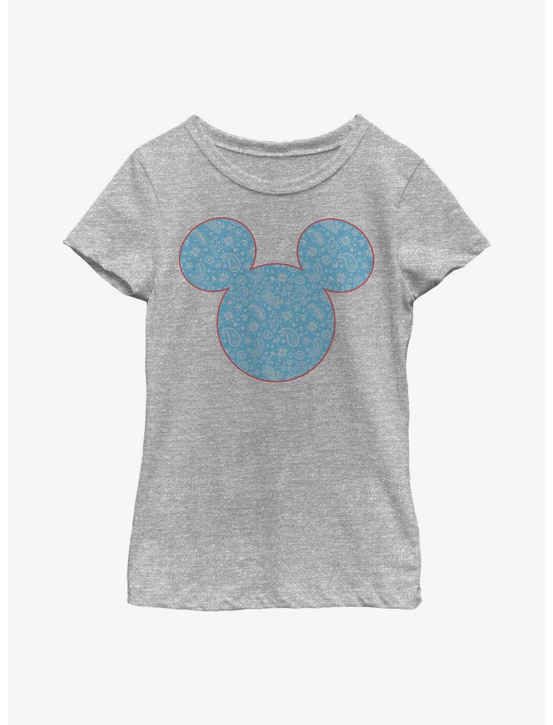 Disney Mickey Mouse Mickey Americana Paisley Youth Girls T-Shirt, ATH HTR, hi-res