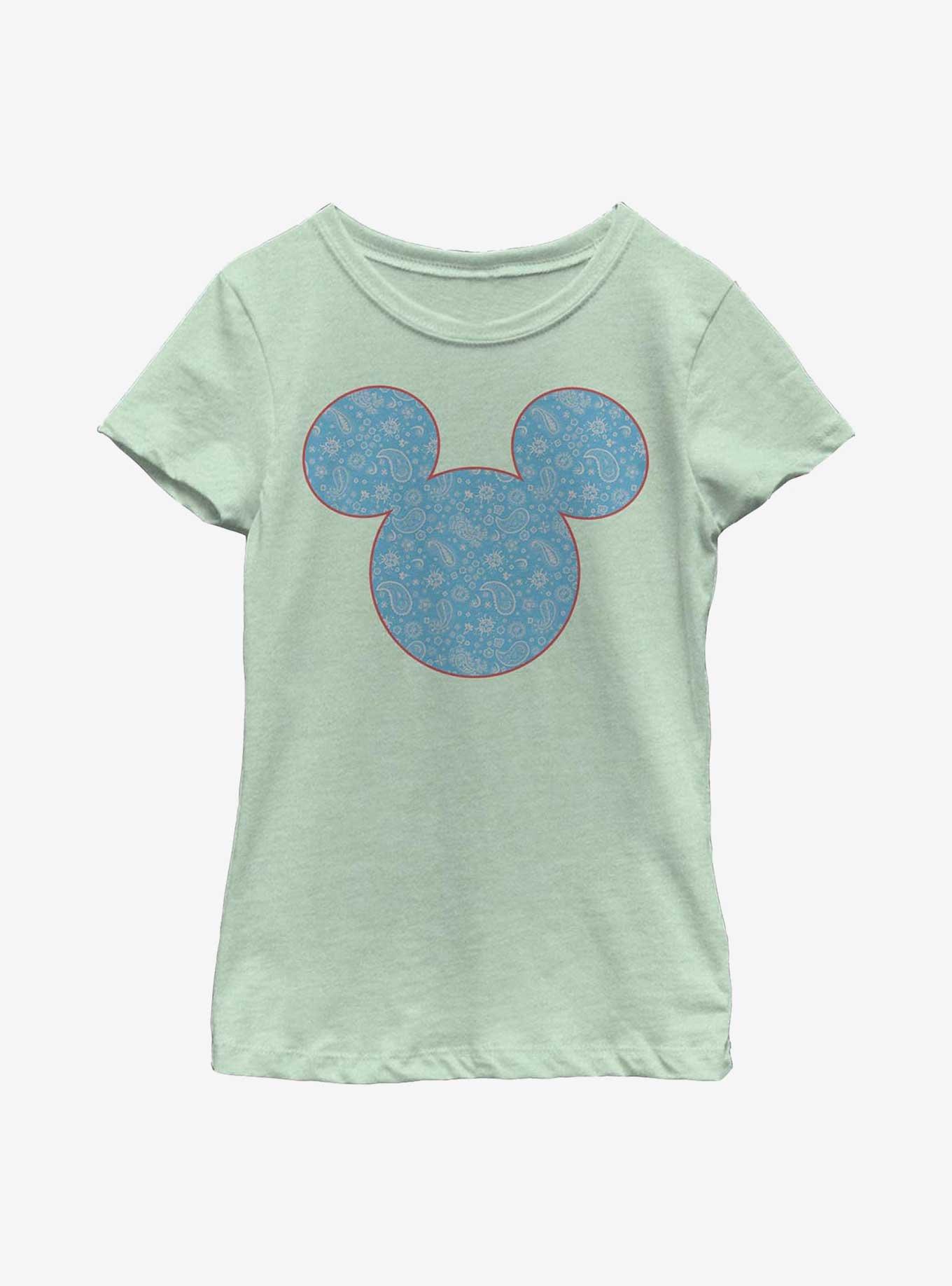 Disney Mickey Mouse Mickey Americana Paisley Youth Girls T-Shirt, , hi-res